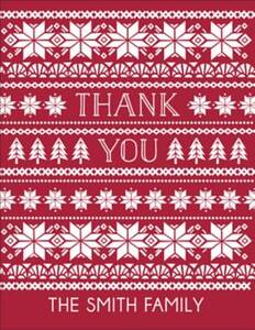 Nordic Sweater Holiday Thank You Card