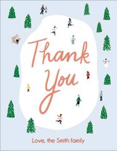 Skate Pond Holiday Thank You Card