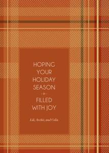 Sparkling Tartan Holiday Card