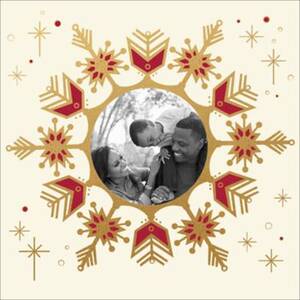 Celestial Snowflake Holiday Photo Card