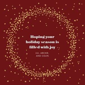 Wreath Of Stars Holiday Card