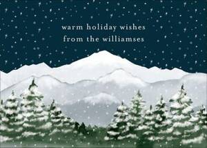 Snowy Mountains Holiday Card