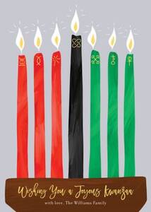 Kwanzaa Candles Holiday Card