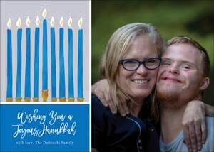 Hanukkah Candles Holiday Photo Card