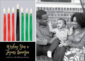 Kwanzaa Candles Holiday Photo Card