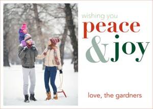 Peace & Joy Holiday Photo Card