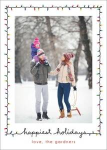 Colorful Lights Holiday Photo Card