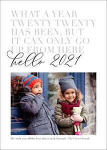 What A Year Vertical Holiday Photo Card