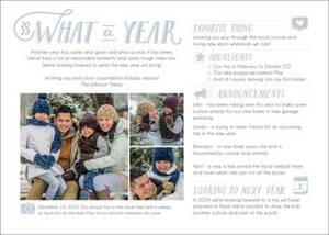 What A Year Horizontal Holiday Photo Card