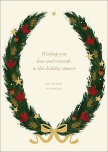 Maple Wreath Holiday Card