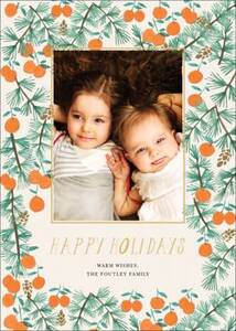 Citrus and Pine Holiday Photo Card