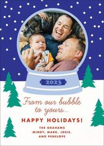 Snow Bubble Holiday Photo Card