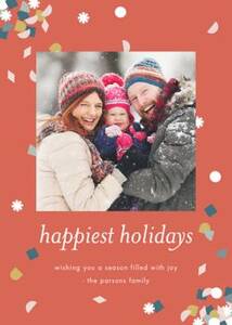 Holiday Confetti Photo Card