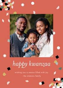Kwanzaa Confetti Photo Card
