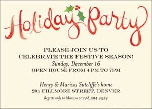 Watercolor Holiday Party Invitation