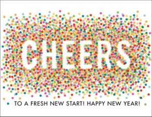 Cheers Confetti New Year Card