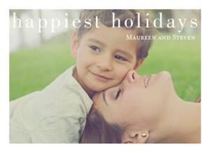 Chic Happiest Holidays Photo Card