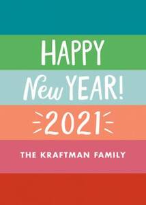 Colorful New Year Holiday Card