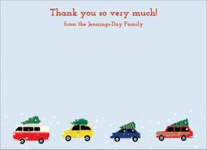 Cars with Trees Thank You Notes