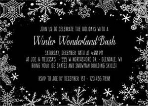 Snowflake Splatter Holiday Party Invitation