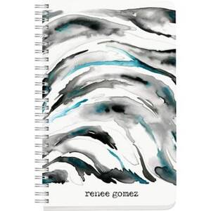 Watercolor Grey Brush Custom Journal