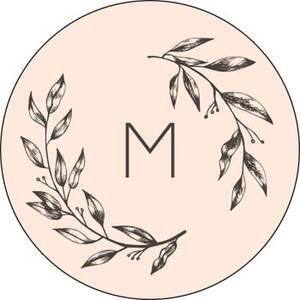 Leaves Monogram Personalized Stickers