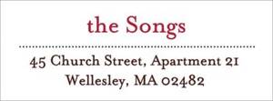 Dotted Line White Return Address Label - Song