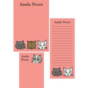 Cat Heads Mixed Personalized Note Pads