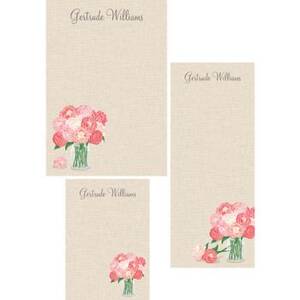 Jar Peonies Mixed Personalized Note Pads