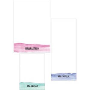 Watercolor Stripe Mixed Personalized Note Pads