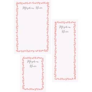 Laurel Border Mixed Personalized Notepads