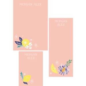 Citrus Floral Mixed Personalized Notepads