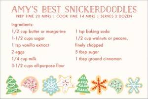 Sugar Cookies Recipe Card