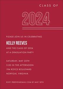 Letterman Graduation Party Invitation