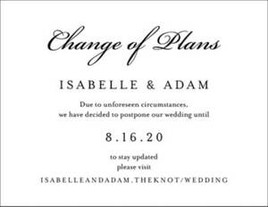 Wedding Change the Date Card