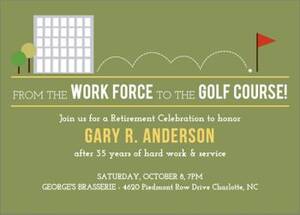 Golf Course Retirement Party Invitation