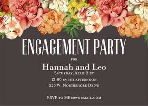 Bouquet Engagement Party Invitation