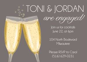 Toast Engagement Party Invitation