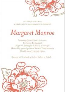 Cottage Bloom Graduation Party Invitation