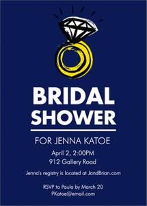 Sketch Ring Bridal Shower Invitation