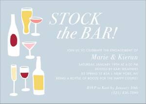 Stock the Bar Engagement Party Invitation