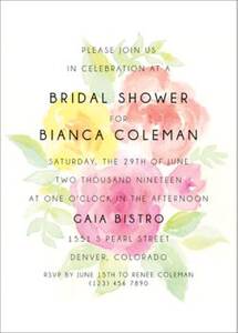 Peony Bridal Shower Invitation