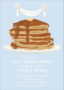 Pancake Topper Wedding Brunch Invitation