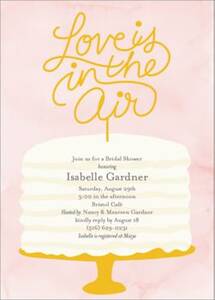 Love is in the Air Bridal Shower Invitation