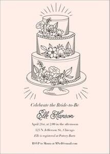 Tiered Cake Bridal Shower Invitation
