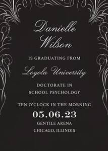Foil Flourish Graduation Invitation