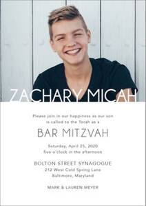 Photo Bar Mitzvah Invitation