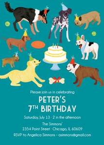 Dog Party Birthday Party Invitation