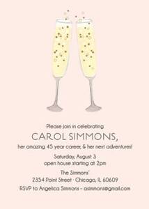 Champagne Toast Party Invitation