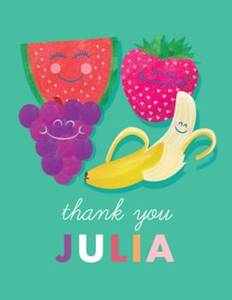 Fruit Friends Thank You Notes